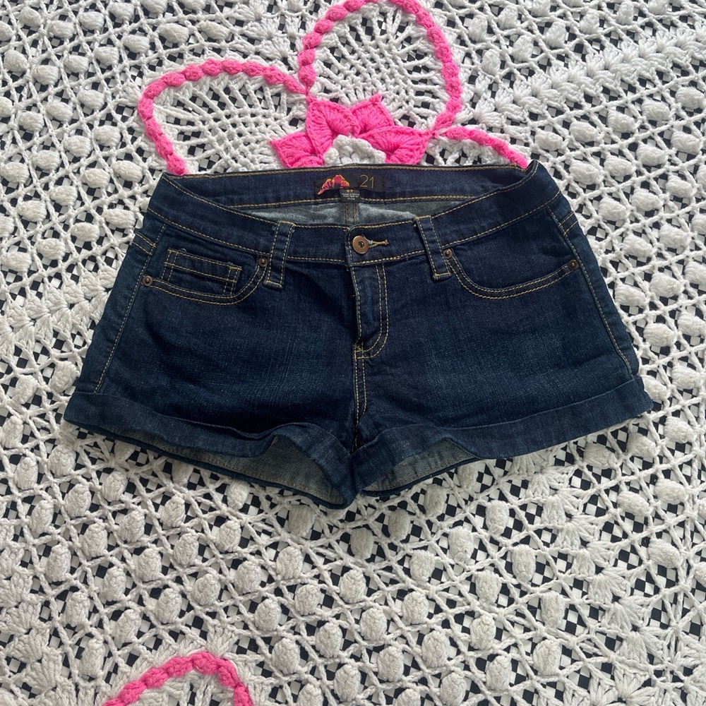 Y2k Forever 21 Dark Wash Denim Women's Shorts - Brand: